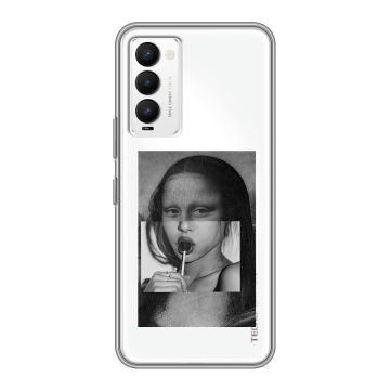 Силиконовый противоударный чехол на Tecno Camon 18 с принтом Мона Лиза