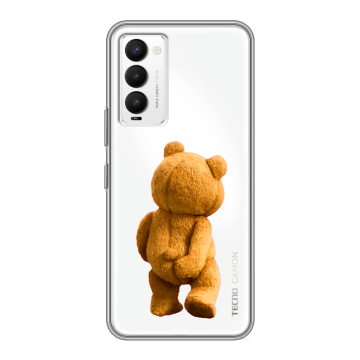 Силиконовый противоударный чехол на Tecno Camon 18 с принтом Медведь