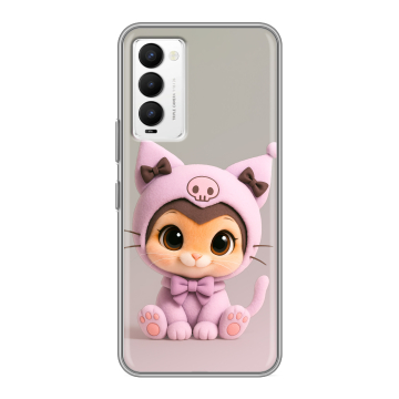 Силиконовый противоударный чехол на Tecno Camon 18 с принтом Куроми Kuromi Силиконовый противоударный чехол на Tecno Camon 18 с принтом Куроми Kuromi