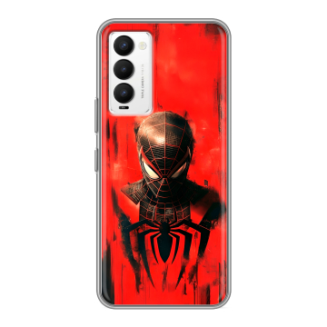 Силиконовый противоударный чехол на Tecno Camon 18 с принтом человек паук spiderman Силиконовый противоударный чехол на Tecno Camon 18 с принтом человек паук spiderman