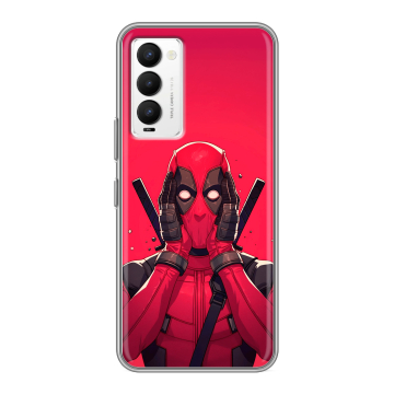 Силиконовый противоударный чехол на Tecno Camon 18 с принтом Дедпул Deadpool