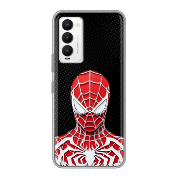 Силиконовый противоударный чехол на Tecno Camon 18 с принтом человек паук spiderman