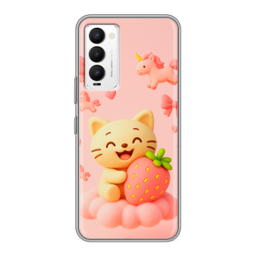 Силиконовый противоударный чехол на Tecno Camon 18 с принтом для девочек