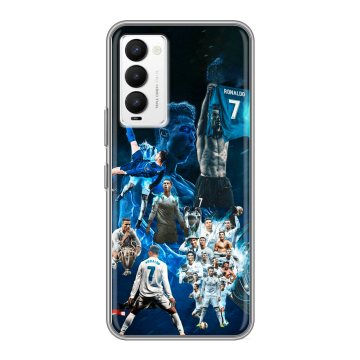 Силиконовый противоударный чехол на Tecno Camon 18 с принтом Реал Роналдо Силиконовый противоударный чехол на Tecno Camon 18 с принтом Реал Роналдо