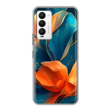 Силиконовый противоударный чехол на Tecno Camon 18 с принтом Цветы Силиконовый противоударный чехол на Tecno Camon 18 с принтом Цветы