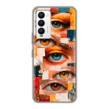 Силиконовый противоударный чехол на Tecno Camon 18 с принтом Модный принт Силиконовый противоударный чехол на Tecno Camon 18 с принтом Модный принт