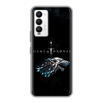 Силиконовый противоударный чехол на Tecno Camon 18 с принтом Игра Престолов Game Thrones