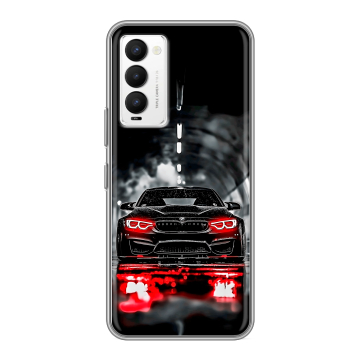 Силиконовый противоударный чехол на Tecno Camon 18 с принтом BMW БМВ Силиконовый противоударный чехол на Tecno Camon 18 с принтом BMW БМВ