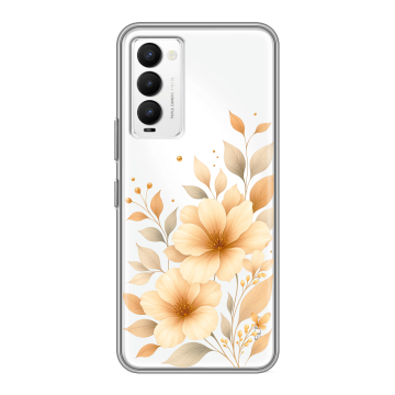 Силиконовый противоударный чехол на Tecno Camon 18 с принтом для девушки Силиконовый противоударный чехол на Tecno Camon 18 с принтом для девушки