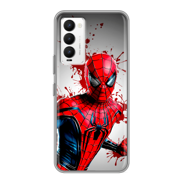 Силиконовый противоударный чехол на Tecno Camon 18 с принтом Spiderman Человек паук
