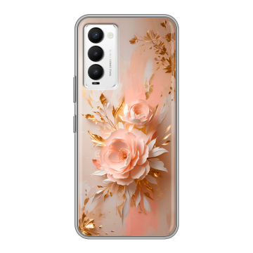 Силиконовый противоударный чехол на Tecno Camon 18 с принтом женский Силиконовый противоударный чехол на Tecno Camon 18 с принтом женский