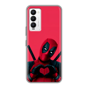 Силиконовый противоударный чехол на Tecno Camon 18 с принтом Дедпул Deadpool