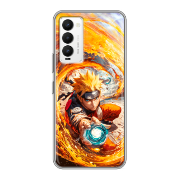 Силиконовый противоударный чехол на Tecno Camon 18 с принтом Аниме Наруто Naruto