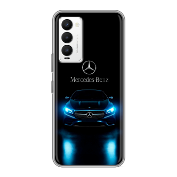 Силиконовый противоударный чехол на Tecno Camon 18 с принтом Mercedes Мерседес