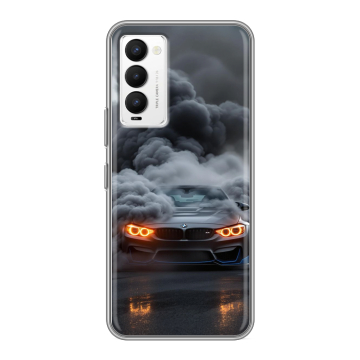 Силиконовый противоударный чехол на Tecno Camon 18 с принтом BMW БМВ Силиконовый противоударный чехол на Tecno Camon 18 с принтом BMW БМВ