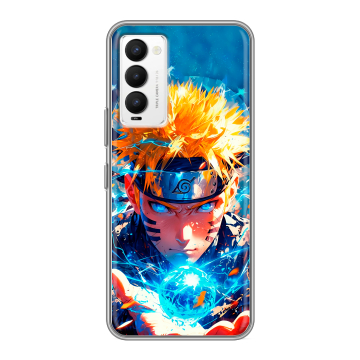 Силиконовый противоударный чехол на Tecno Camon 18 с принтом Аниме Наруто Naruto