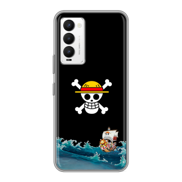 Силиконовый противоударный чехол на Tecno Camon 18 с принтом One Piece Ван Пис