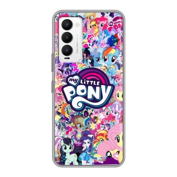 Силиконовый противоударный чехол на Tecno Camon 18 с принтом My little pony Дружба чудо