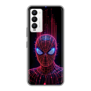 Силиконовый противоударный чехол на Tecno Camon 18 с принтом Spiderman Человек паук