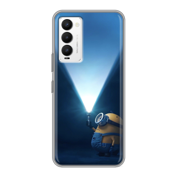 Силиконовый противоударный чехол на Tecno Camon 18 с принтом Миньоны