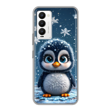 Силиконовый противоударный чехол на Tecno Camon 18 с принтом Новый год Силиконовый противоударный чехол на Tecno Camon 18 с принтом Новый год