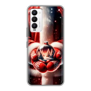 Силиконовый противоударный чехол на Tecno Camon 18 с принтом Новый год Силиконовый противоударный чехол на Tecno Camon 18 с принтом Новый год