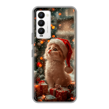 Силиконовый противоударный чехол на Tecno Camon 18 с принтом Новый год Силиконовый противоударный чехол на Tecno Camon 18 с принтом Новый год
