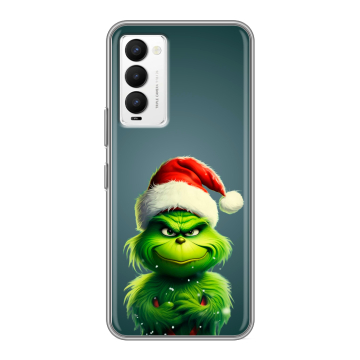 Силиконовый противоударный чехол на Tecno Camon 18 с принтом Новый год Силиконовый противоударный чехол на Tecno Camon 18 с принтом Новый год