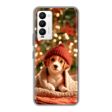 Силиконовый противоударный чехол на Tecno Camon 18 с принтом Новый год Силиконовый противоударный чехол на Tecno Camon 18 с принтом Новый год