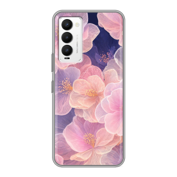 Силиконовый противоударный чехол на Tecno Camon 18 с принтом женский Силиконовый противоударный чехол на Tecno Camon 18 с принтом женский