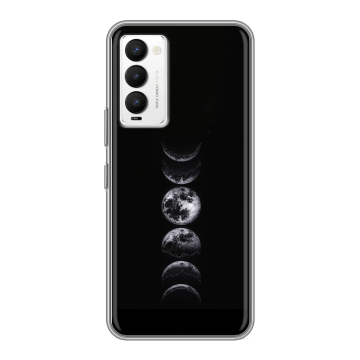 Силиконовый противоударный чехол на Tecno Camon 18 с принтом женский