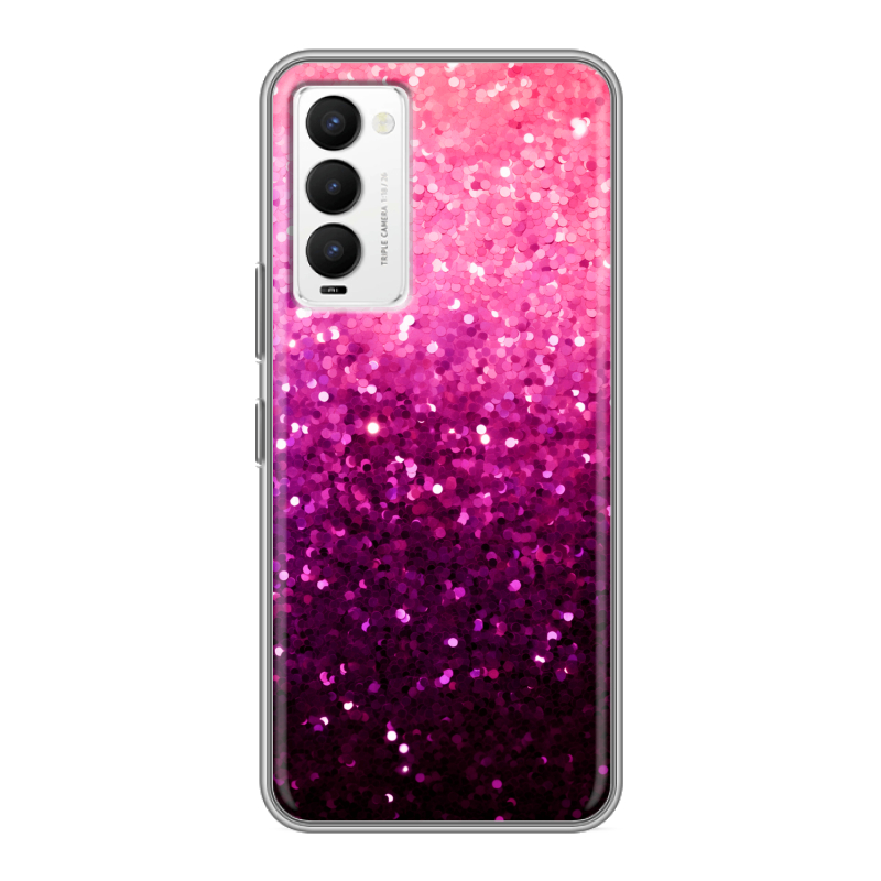 Силиконовый противоударный чехол на Tecno Camon 18 с принтом Блестки Силиконовый противоударный чехол на Tecno Camon 18 с принтом Блестки