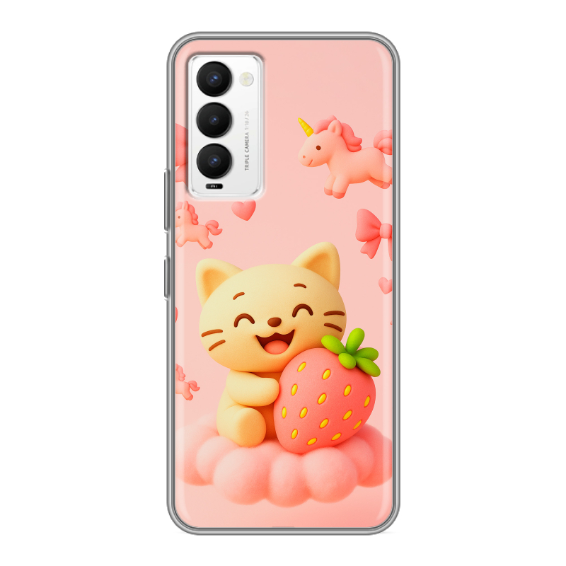 Силиконовый противоударный чехол на Tecno Camon 18 с принтом для девочек Силиконовый противоударный чехол на Tecno Camon 18 с принтом для девочек