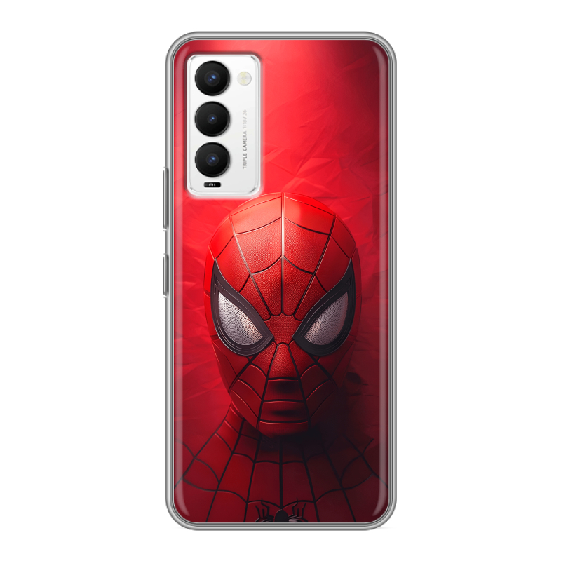 Силиконовый противоударный чехол на Tecno Camon 18 с принтом Spiderman Человек паук Силиконовый противоударный чехол на Tecno Camon 18 с принтом Spiderman Человек паук