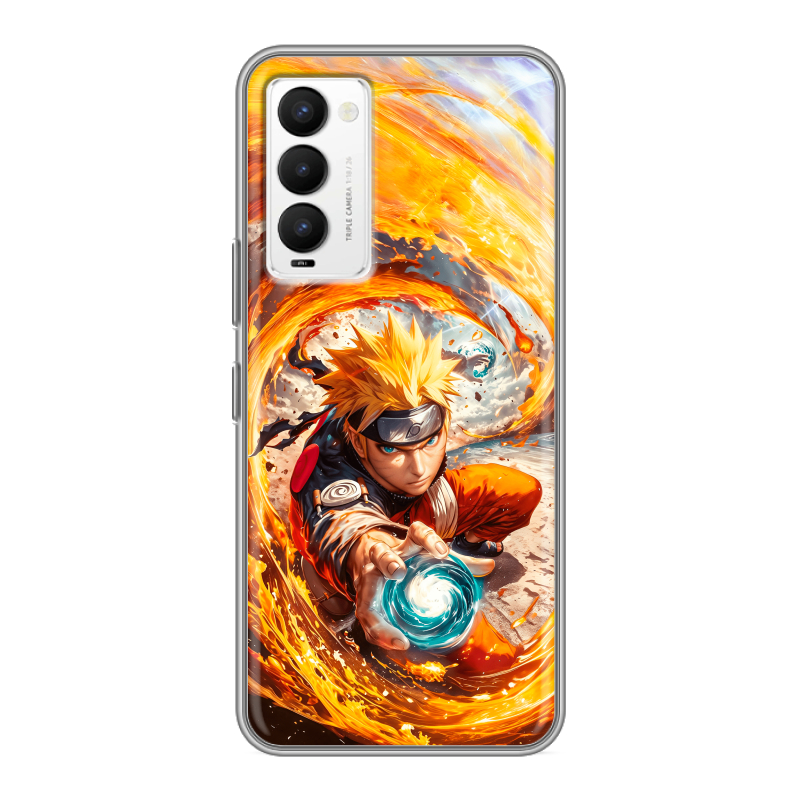 Силиконовый противоударный чехол на Tecno Camon 18 с принтом Аниме Наруто Naruto Силиконовый противоударный чехол на Tecno Camon 18 с принтом Аниме Наруто Naruto