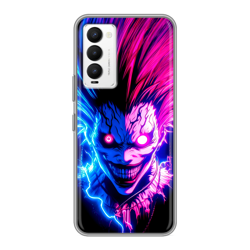 Силиконовый противоударный чехол на Tecno Camon 18 с принтом Death note Тетрадь смерти Силиконовый противоударный чехол на Tecno Camon 18 с принтом Death note Тетрадь смерти