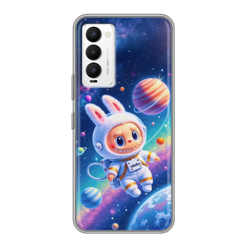 Силиконовый противоударный чехол на Tecno Camon 18 с принтом Labubu Лабубу Силиконовый противоударный чехол на Tecno Camon 18 с принтом Labubu Лабубу