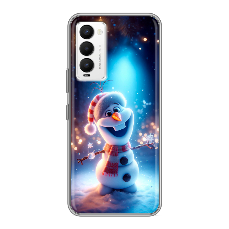 Силиконовый противоударный чехол на Tecno Camon 18 с принтом Новый год Силиконовый противоударный чехол на Tecno Camon 18 с принтом Новый год