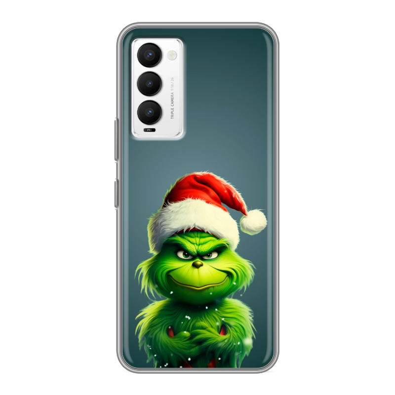 Силиконовый противоударный чехол на Tecno Camon 18 с принтом Новый год Силиконовый противоударный чехол на Tecno Camon 18 с принтом Новый год