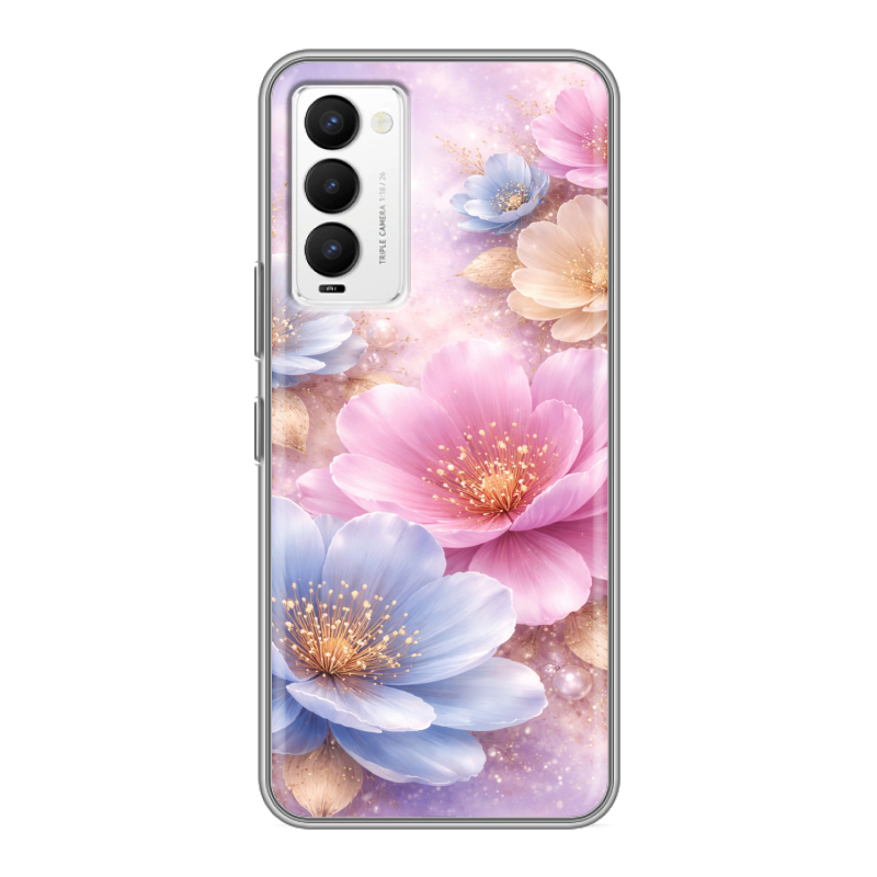 Силиконовый противоударный чехол на Tecno Camon 18 с принтом женский Силиконовый противоударный чехол на Tecno Camon 18 с принтом женский