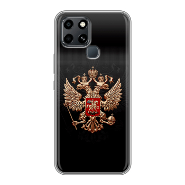 Силиконовый чехол на Infinix Smart 6 с принтом Герб России