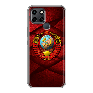 Силиконовый чехол на Infinix Smart 6 с принтом Герб СССР