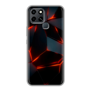 Силиконовый чехол на Infinix Smart 6 с принтом Яркие абстракции