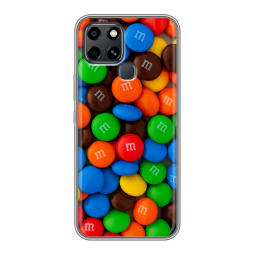 Силиконовый чехол на Infinix Smart 6 с принтом Конфеты