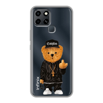 Силиконовый чехол на Infinix Smart 6 с принтом Мишка