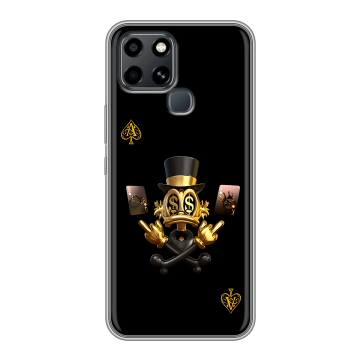 Силиконовый чехол на Infinix Smart 6 с принтом Золотой скрудж макдак