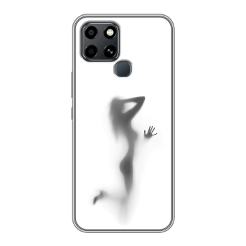 Силиконовый чехол на Infinix Smart 6 с принтом Силуэт