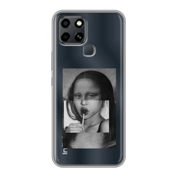 Силиконовый чехол на Infinix Smart 6 с принтом Мона Лиза