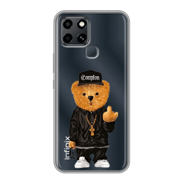 Силиконовый чехол на Infinix Smart 6 с принтом Плюшевый медведь