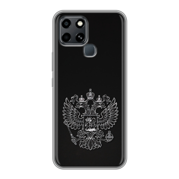 Силиконовый чехол на Infinix Smart 6 с принтом Герб России